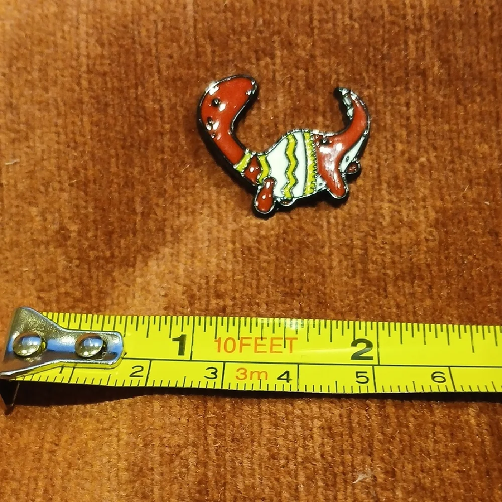 5/$25 NEW Dinosaur in a Sweater Enamel Pin